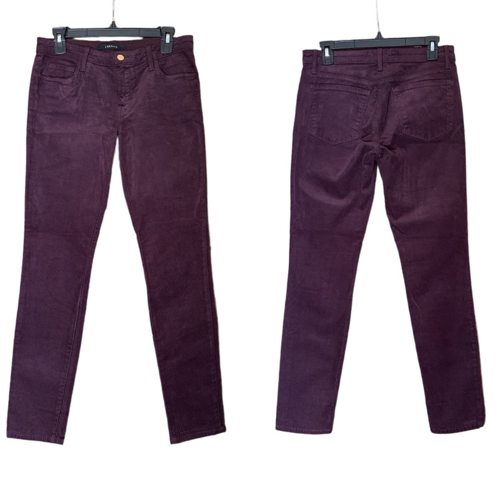 J Brand Skinny Leg‎ Cord Pants in Blackberry